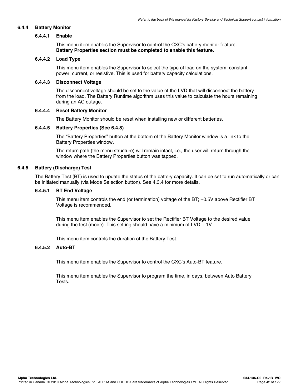 Alpha Technologies Cordex Controller Ver.2.0 User Manual | Page 44 / 126