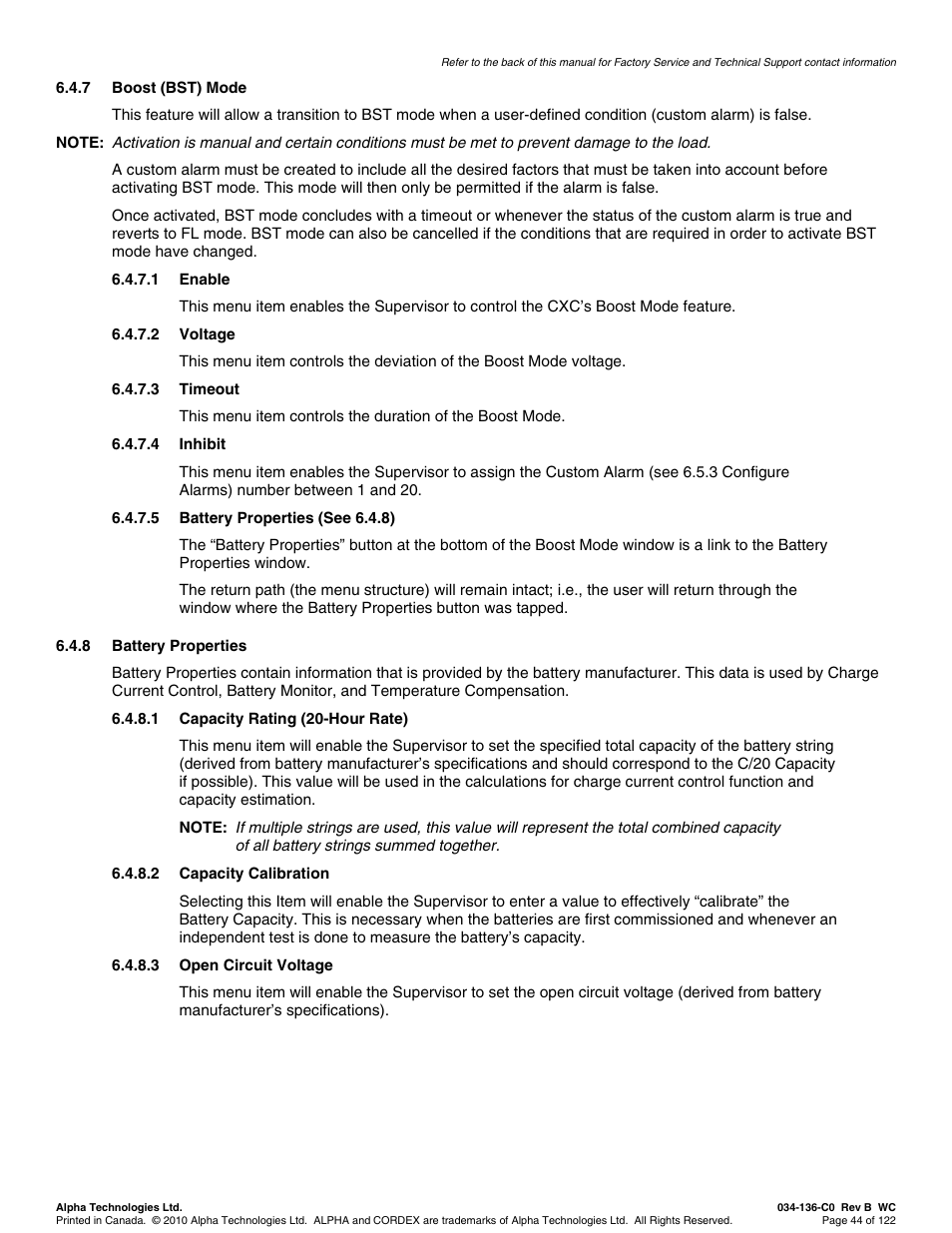 Alpha Technologies Cordex Controller Ver.2.0 User Manual | Page 46 / 126