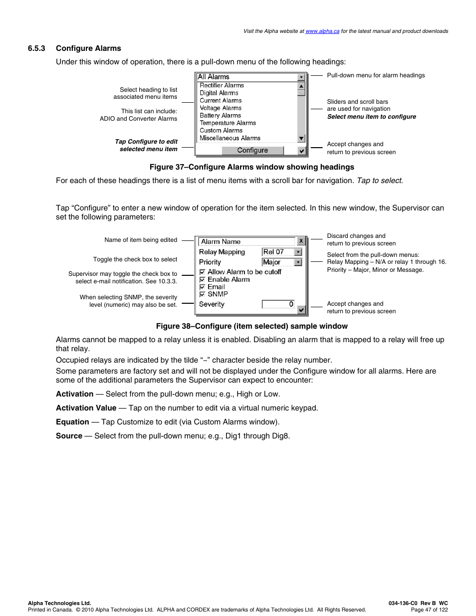 Alpha Technologies Cordex Controller Ver.2.0 User Manual | Page 49 / 126