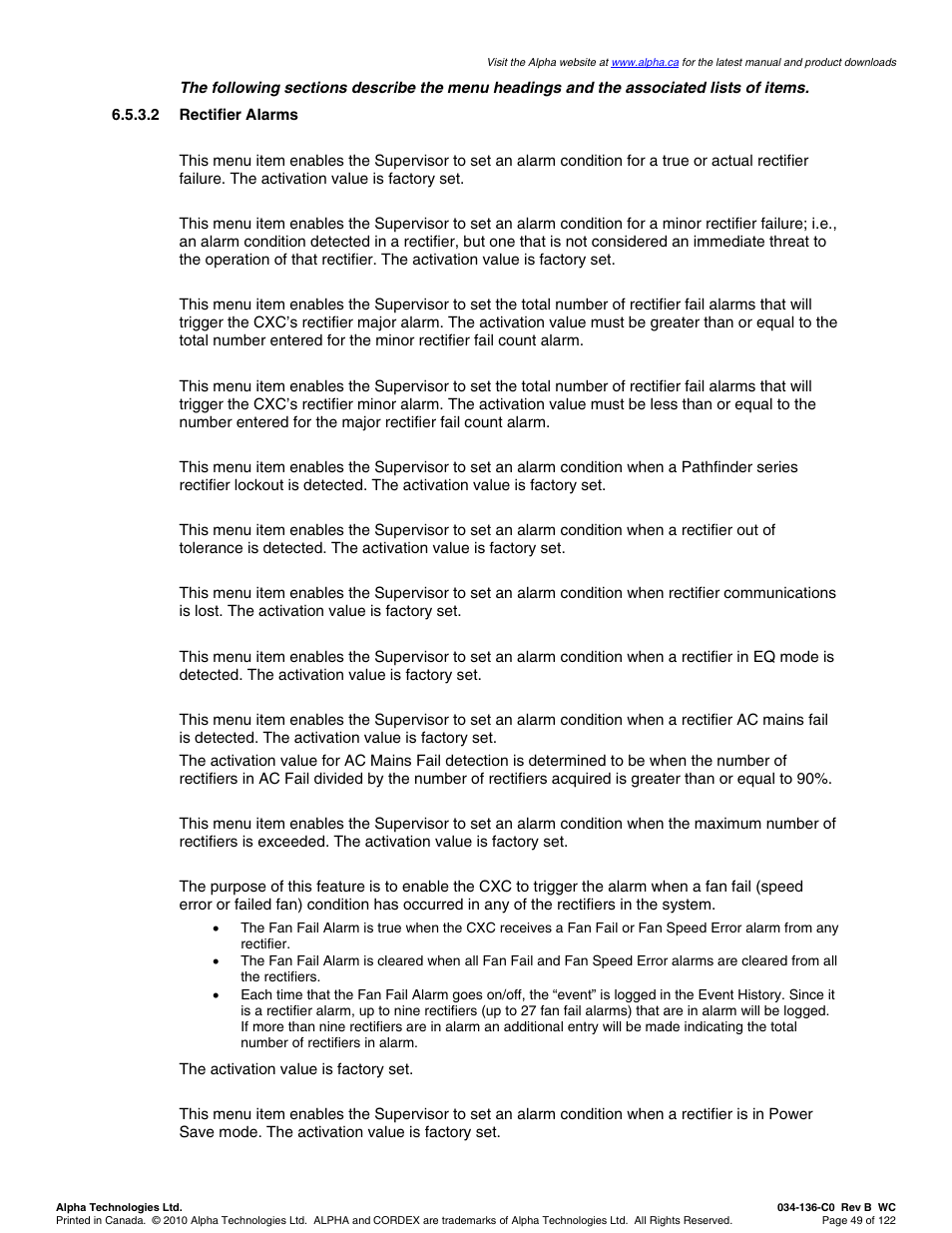 Alpha Technologies Cordex Controller Ver.2.0 User Manual | Page 51 / 126