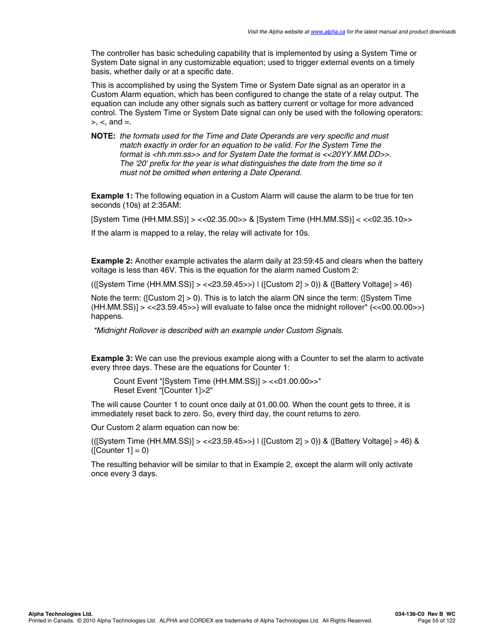 Alpha Technologies Cordex Controller Ver.2.0 User Manual | Page 57 / 126