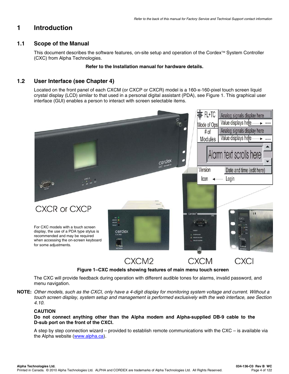 1introduction | Alpha Technologies Cordex Controller Ver.2.0 User Manual | Page 6 / 126