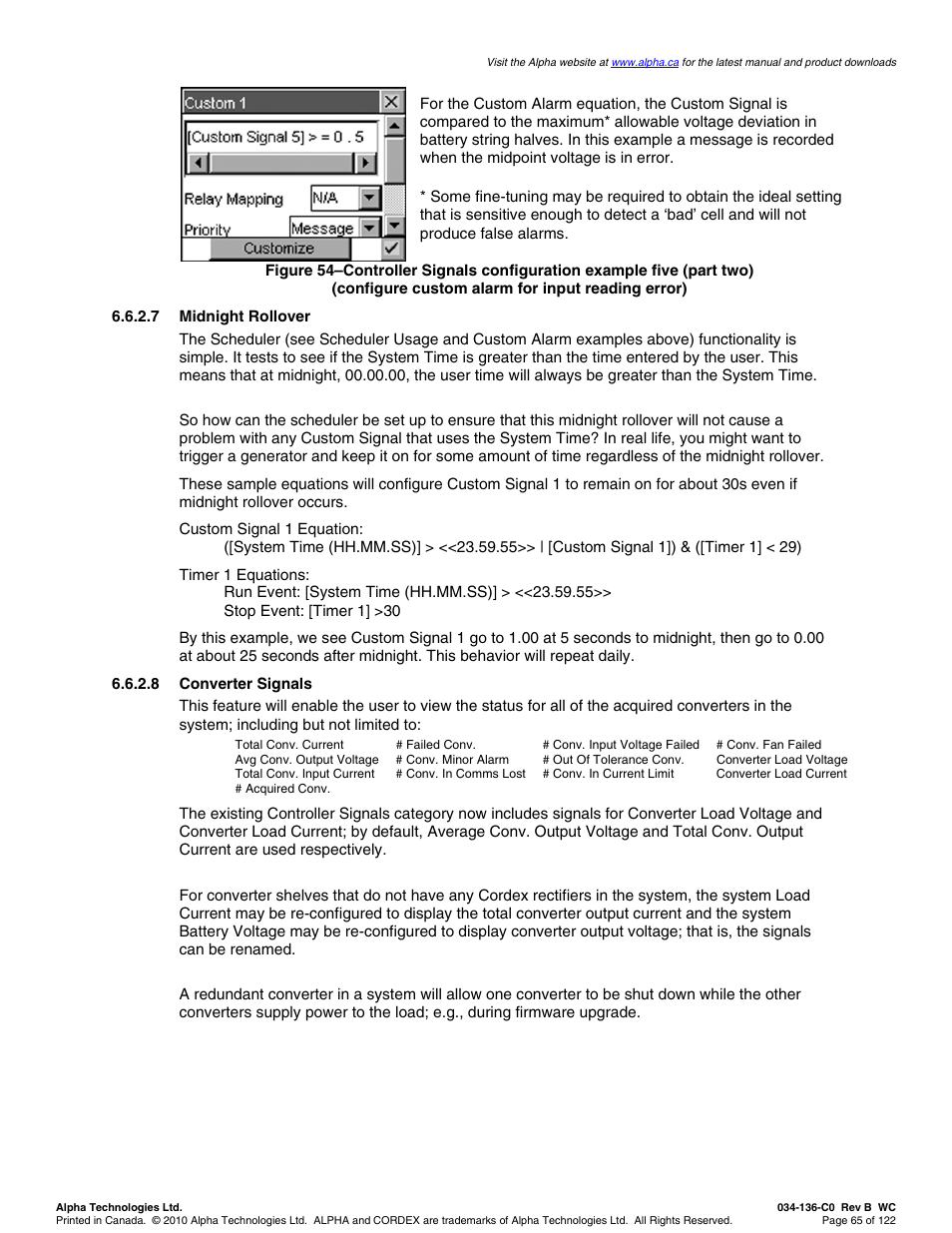 Alpha Technologies Cordex Controller Ver.2.0 User Manual | Page 67 / 126