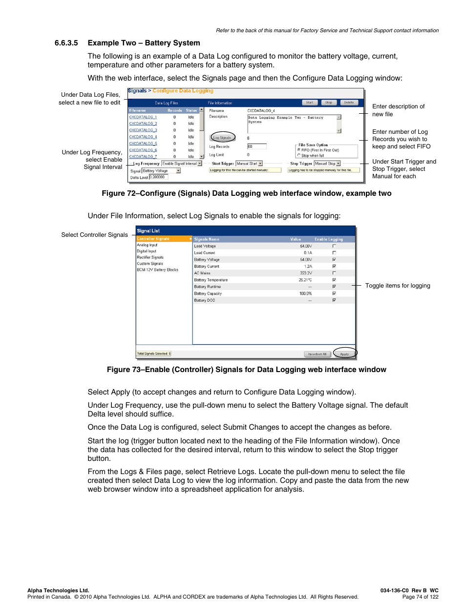 Alpha Technologies Cordex Controller Ver.2.0 User Manual | Page 76 / 126