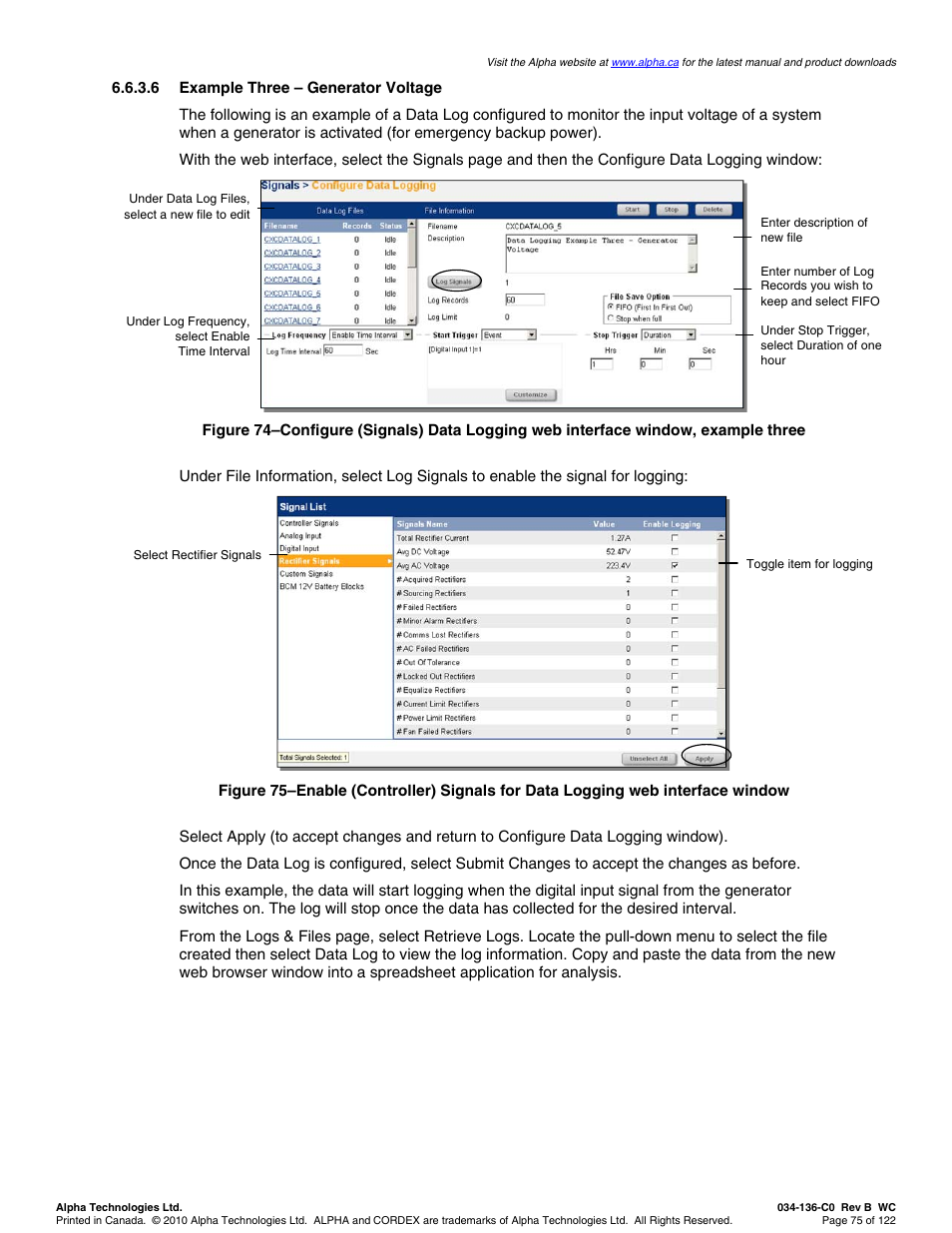 Alpha Technologies Cordex Controller Ver.2.0 User Manual | Page 77 / 126