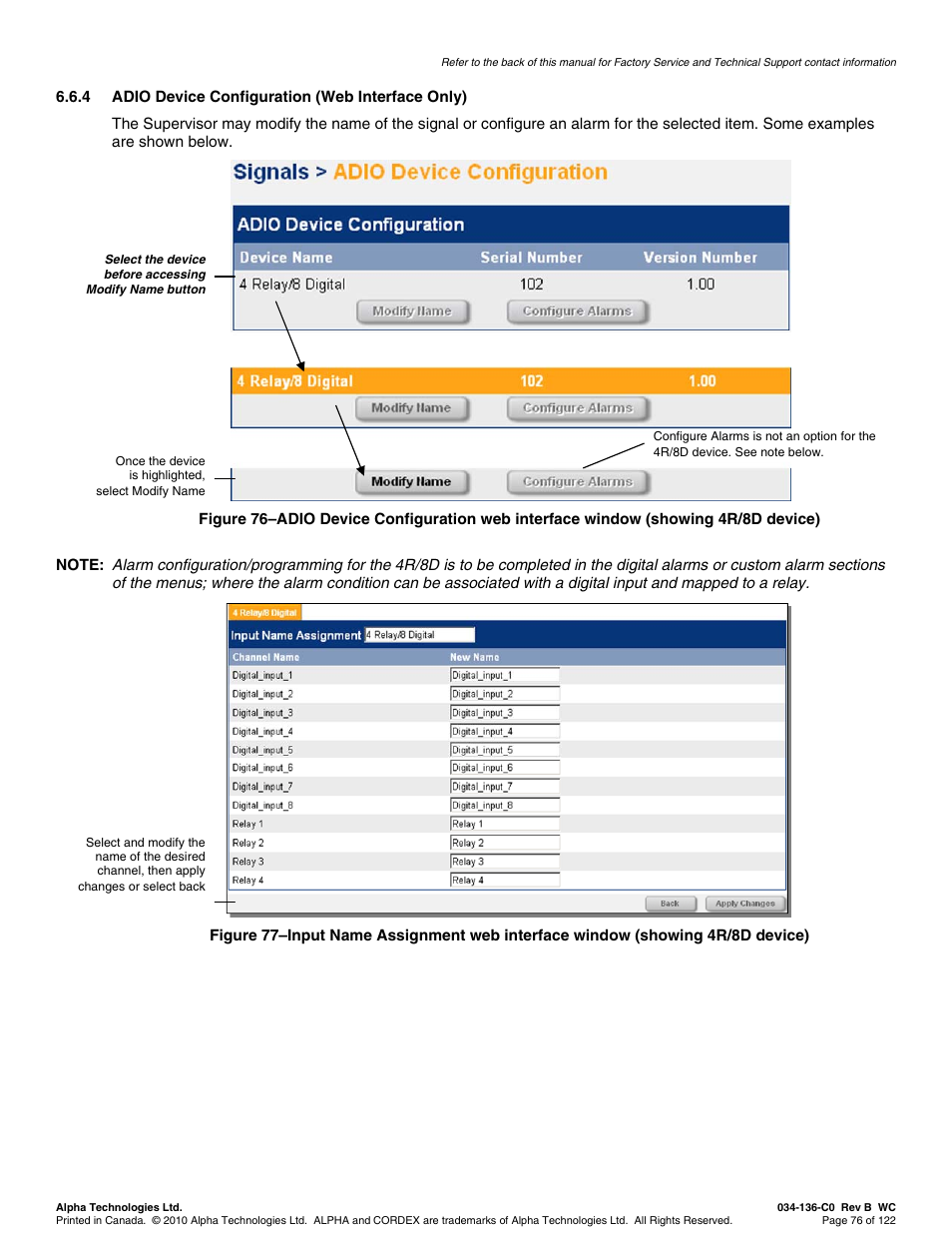 Alpha Technologies Cordex Controller Ver.2.0 User Manual | Page 78 / 126