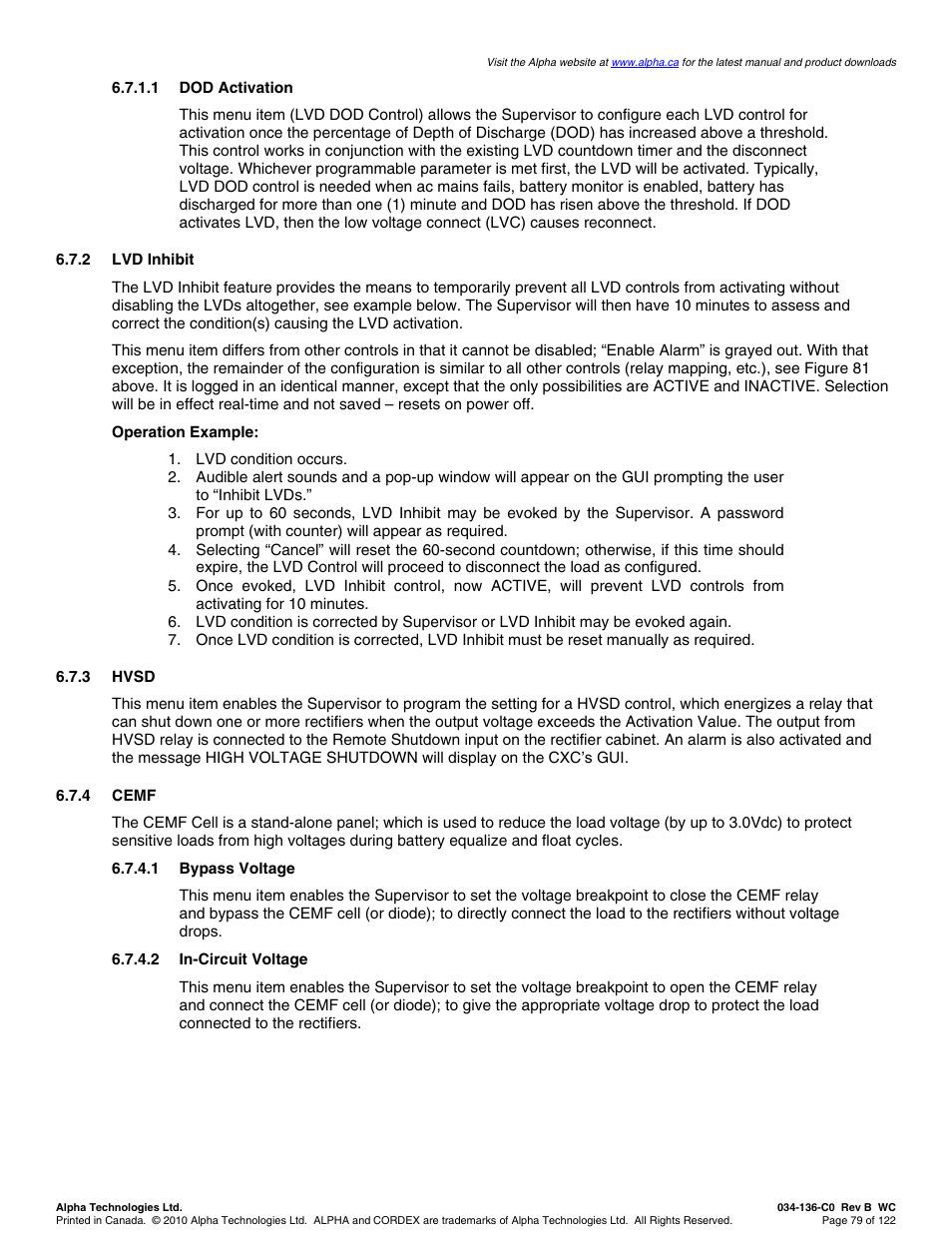 Alpha Technologies Cordex Controller Ver.2.0 User Manual | Page 81 / 126