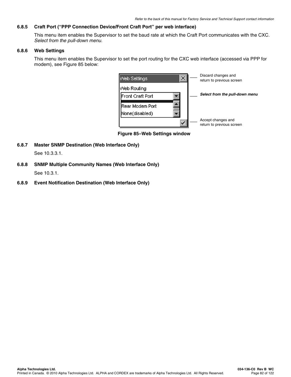 Alpha Technologies Cordex Controller Ver.2.0 User Manual | Page 84 / 126