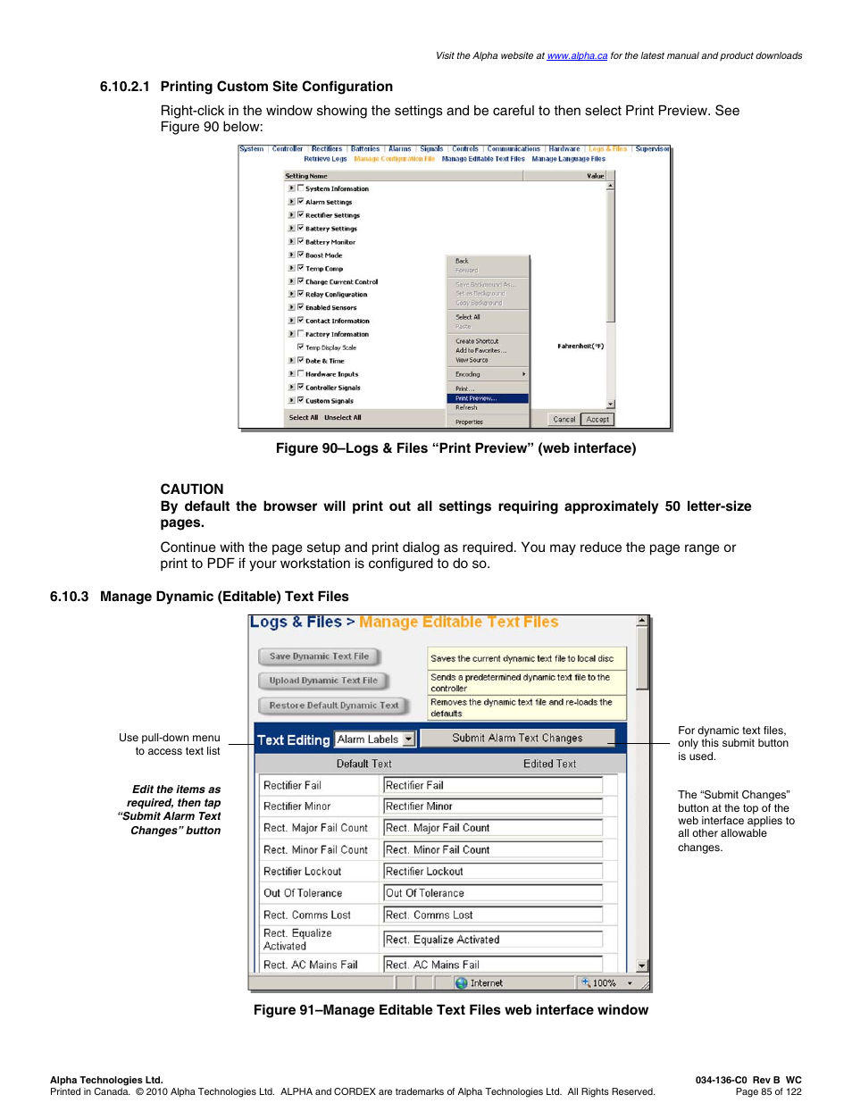 Alpha Technologies Cordex Controller Ver.2.0 User Manual | Page 87 / 126