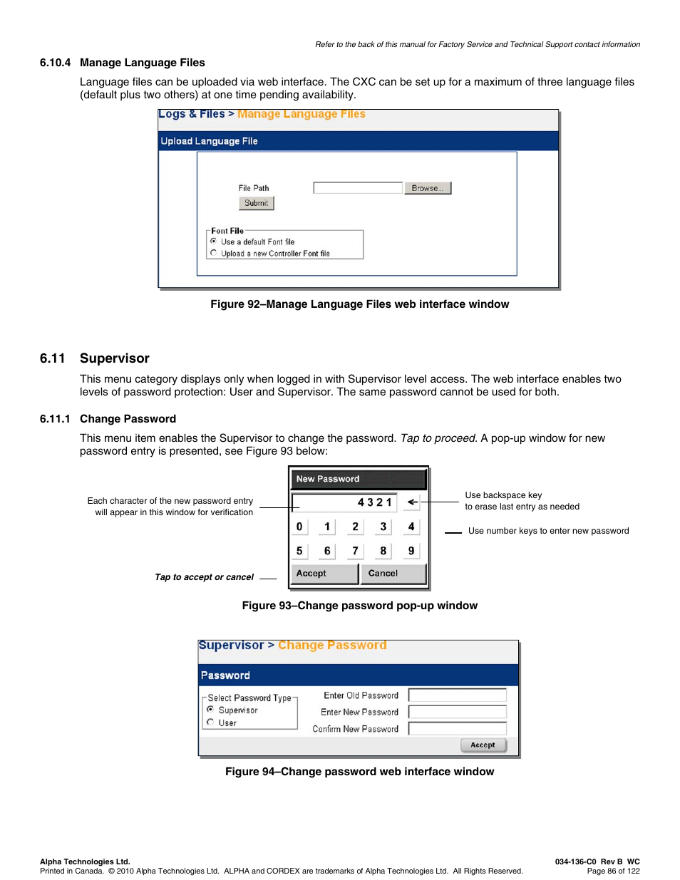 11 supervisor | Alpha Technologies Cordex Controller Ver.2.0 User Manual | Page 88 / 126