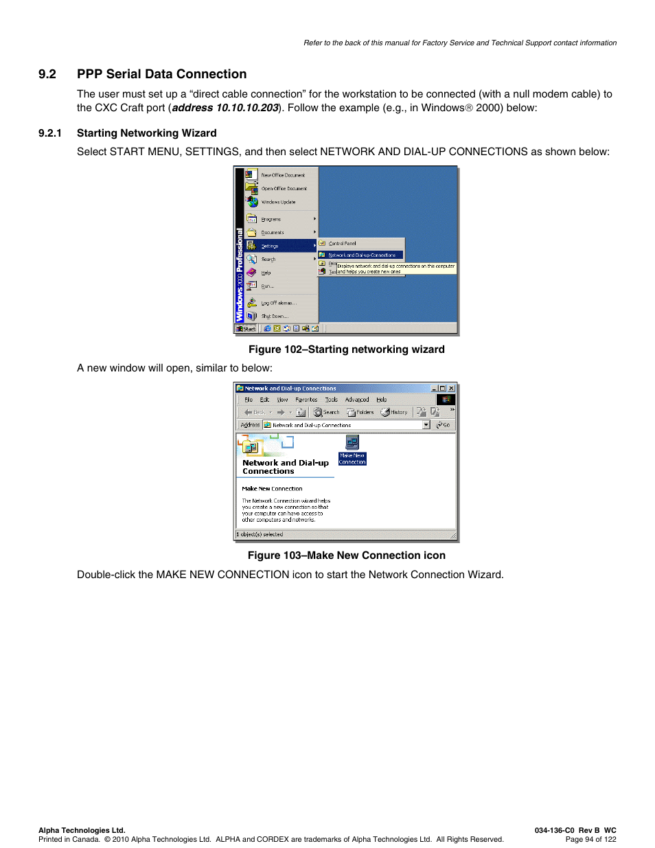 2 ppp serial data connection | Alpha Technologies Cordex Controller Ver.2.0 User Manual | Page 96 / 126