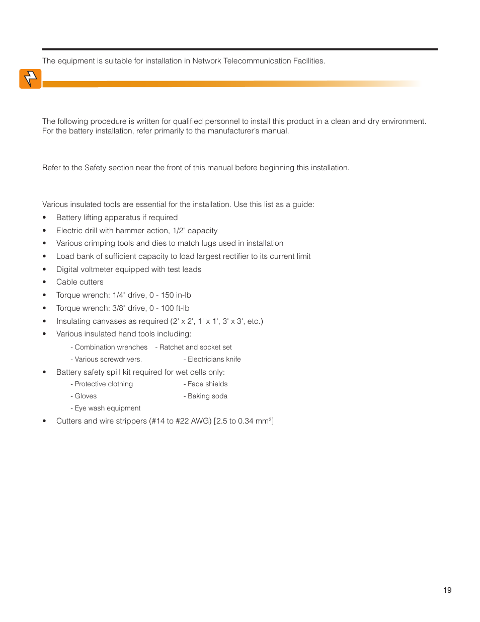 Installation, 1 safety precautions, 2 tools required | Alpha Technologies Cordex HP CXRF 48-12kW User Manual | Page 21 / 64