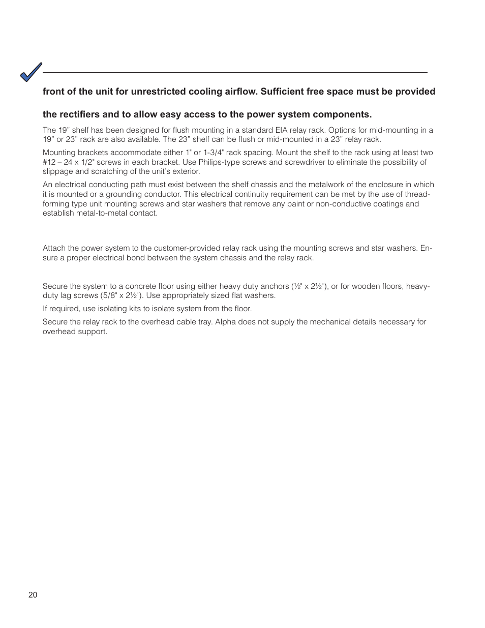 3 power system assembly and mounting | Alpha Technologies Cordex HP CXRF 48-12kW User Manual | Page 22 / 64