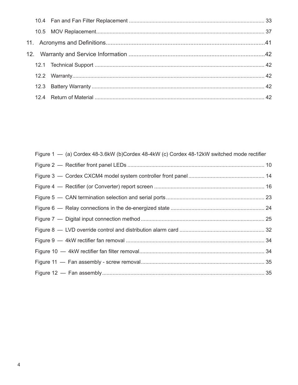 List of figures | Alpha Technologies Cordex HP CXRF 48-12kW User Manual | Page 6 / 64