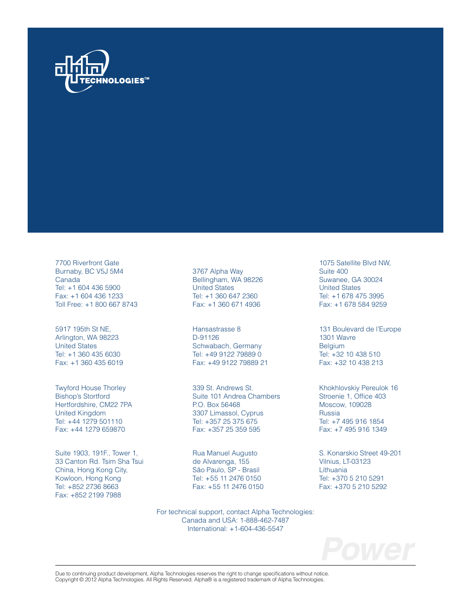 Alpha Technologies Cordex HP CXRF 48-12kW User Manual | Page 64 / 64