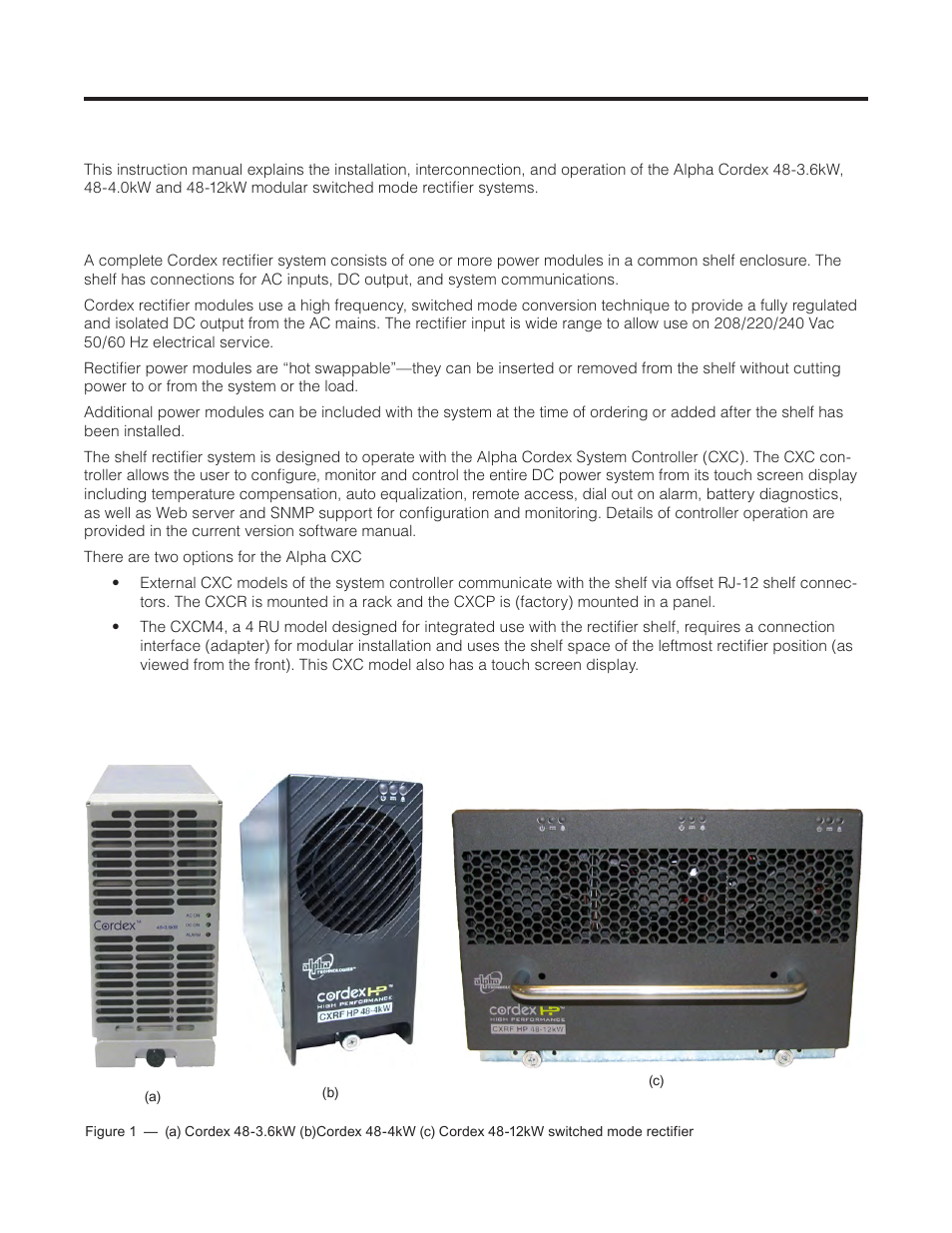 Introduction, 1 scope of the manual, 2 product overview | Alpha Technologies Cordex HP CXRF 48-12kW User Manual | Page 9 / 64