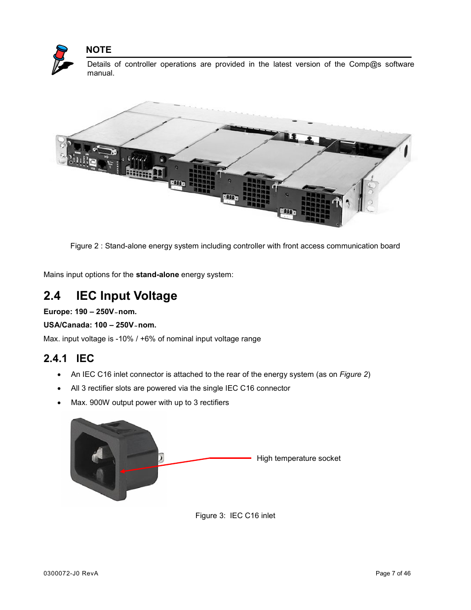 4 iec input voltage, 1 iec, Iec input voltage | Alpha Technologies Cordex CXCRF 48-300W User Manual | Page 11 / 52