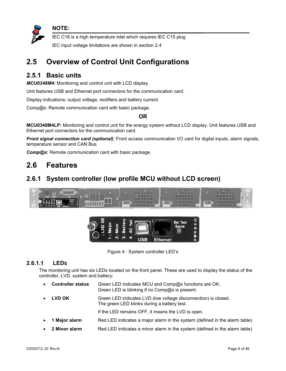 5 overview of control unit configurations, 1 basic units, 6 features | 1 leds, Overview of control unit configurations, Basic units, Features | Alpha Technologies Cordex CXCRF 48-300W User Manual | Page 12 / 52
