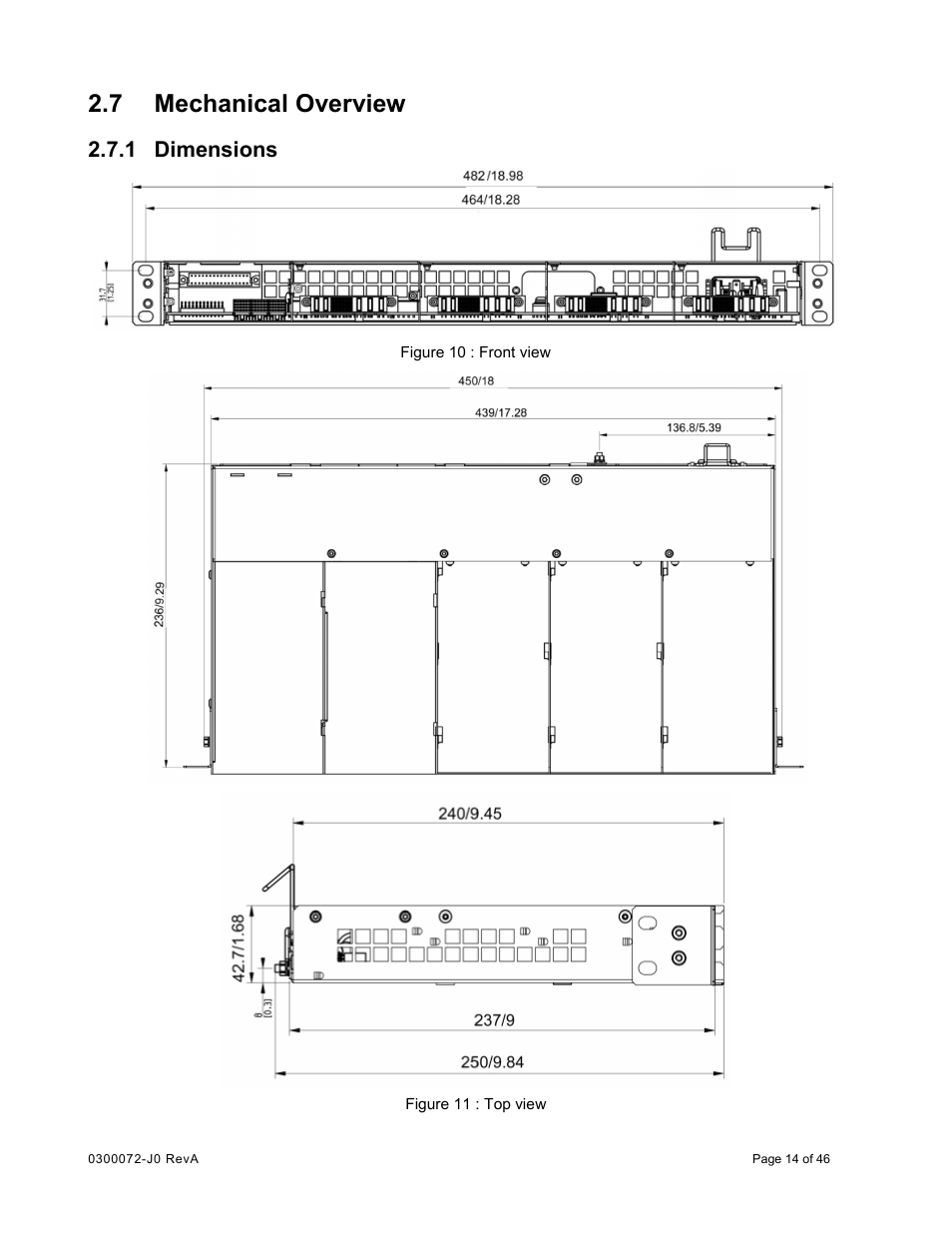 7 mechanical overview, 1 dimensions, Mechanical overview | Dimensions | Alpha Technologies Cordex CXCRF 48-300W User Manual | Page 18 / 52