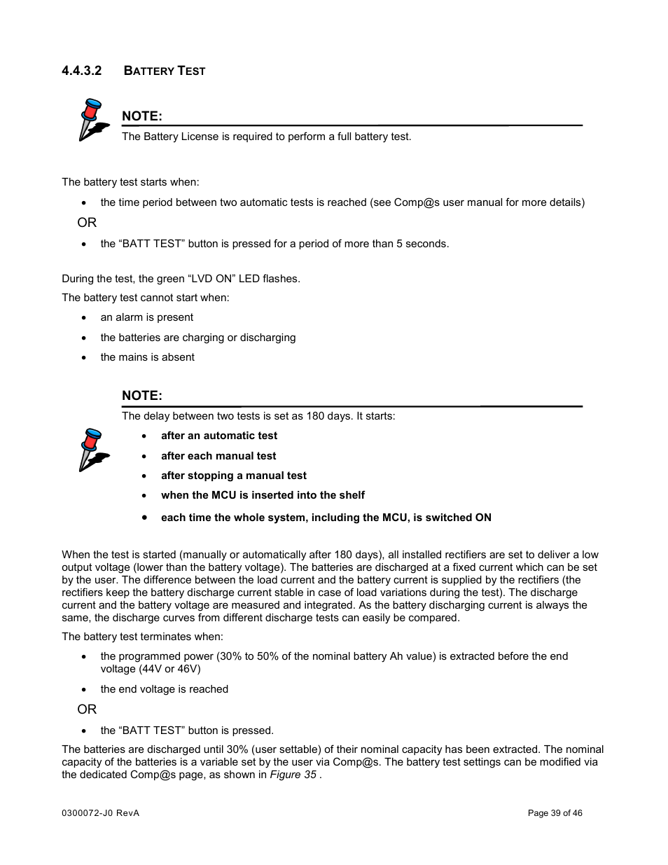 2 battery test | Alpha Technologies Cordex CXCRF 48-300W User Manual | Page 43 / 52
