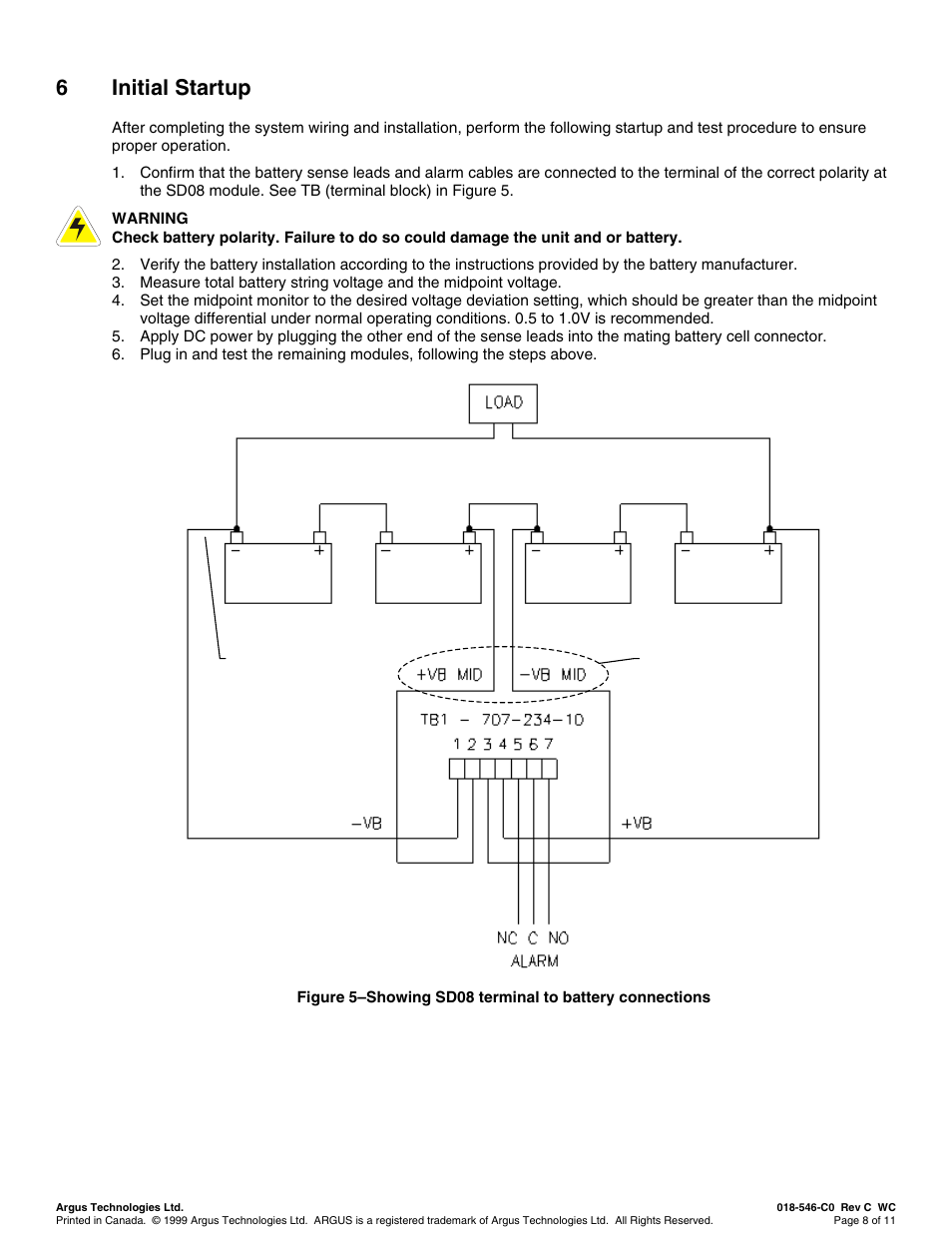 Initial startup, Nitial, Tartup | 6 initial startup | Alpha Technologies SD08 User Manual | Page 16 / 28
