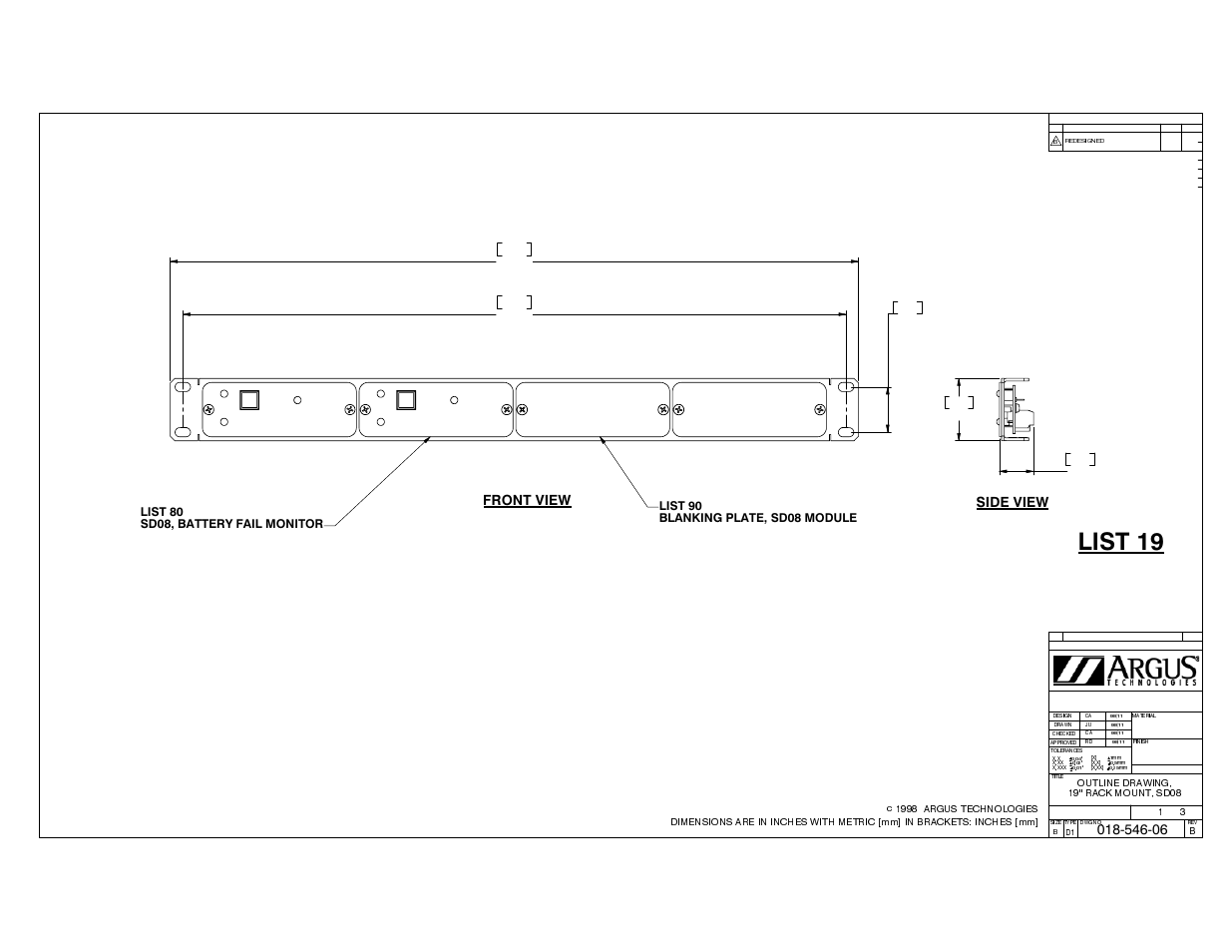 Outline drawing | Alpha Technologies SD08 User Manual | Page 21 / 28