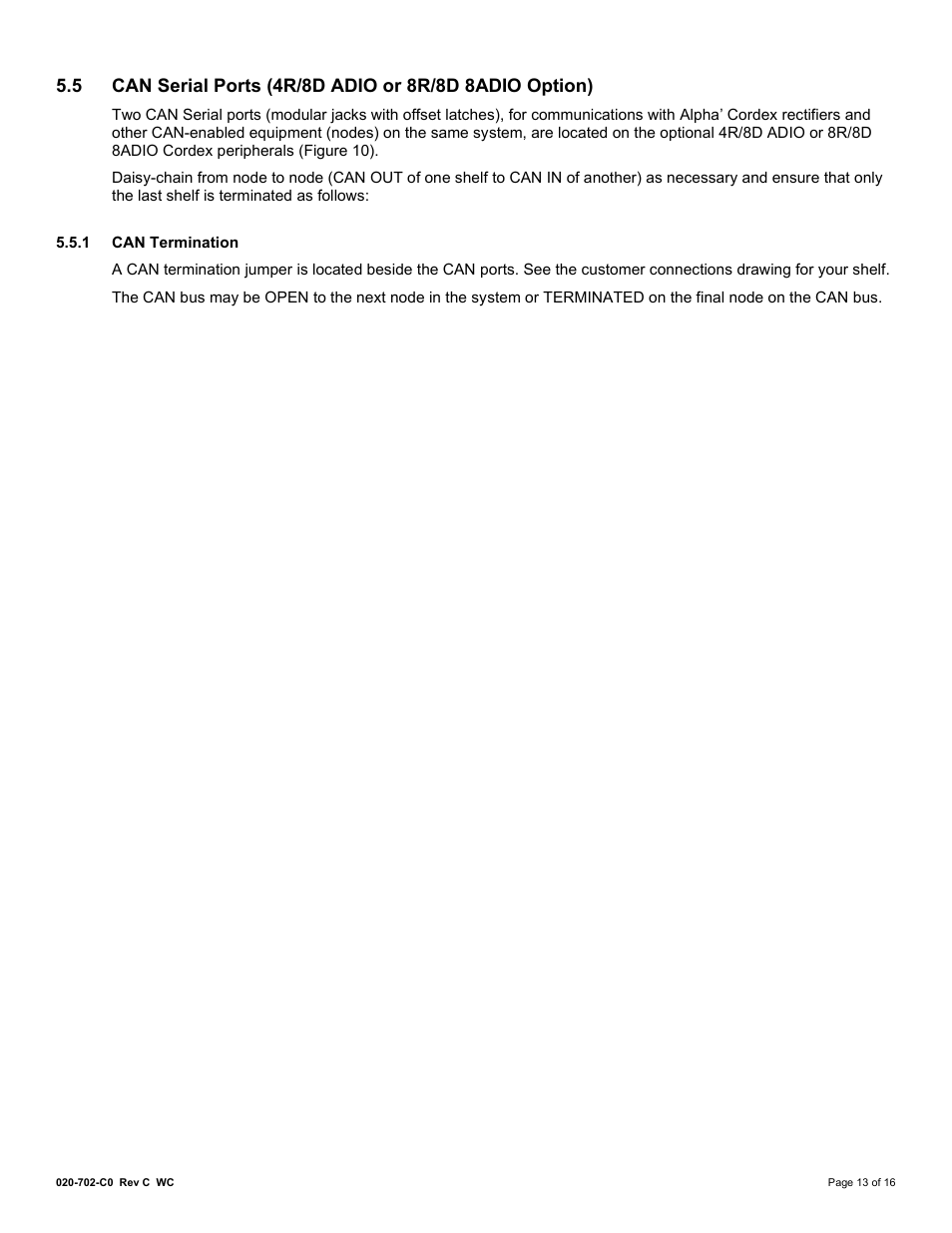 1 can termination | Alpha Technologies DCP03 300A User Manual | Page 19 / 40