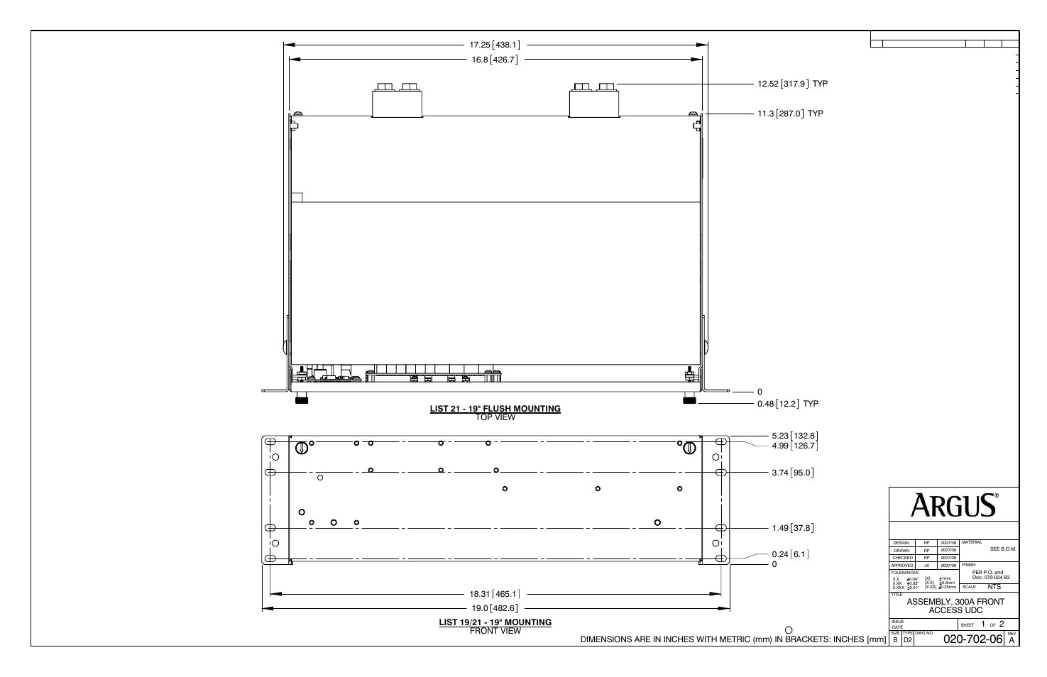 02070206a, Assembly, 300a front access udc | Alpha Technologies DCP03 300A User Manual | Page 32 / 40