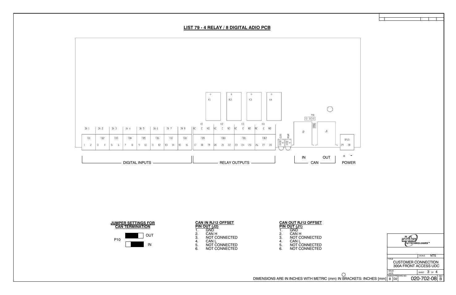Sheet3, List 79 - 4 relay / 8 digital adio pcb | Alpha Technologies DCP03 300A User Manual | Page 36 / 40