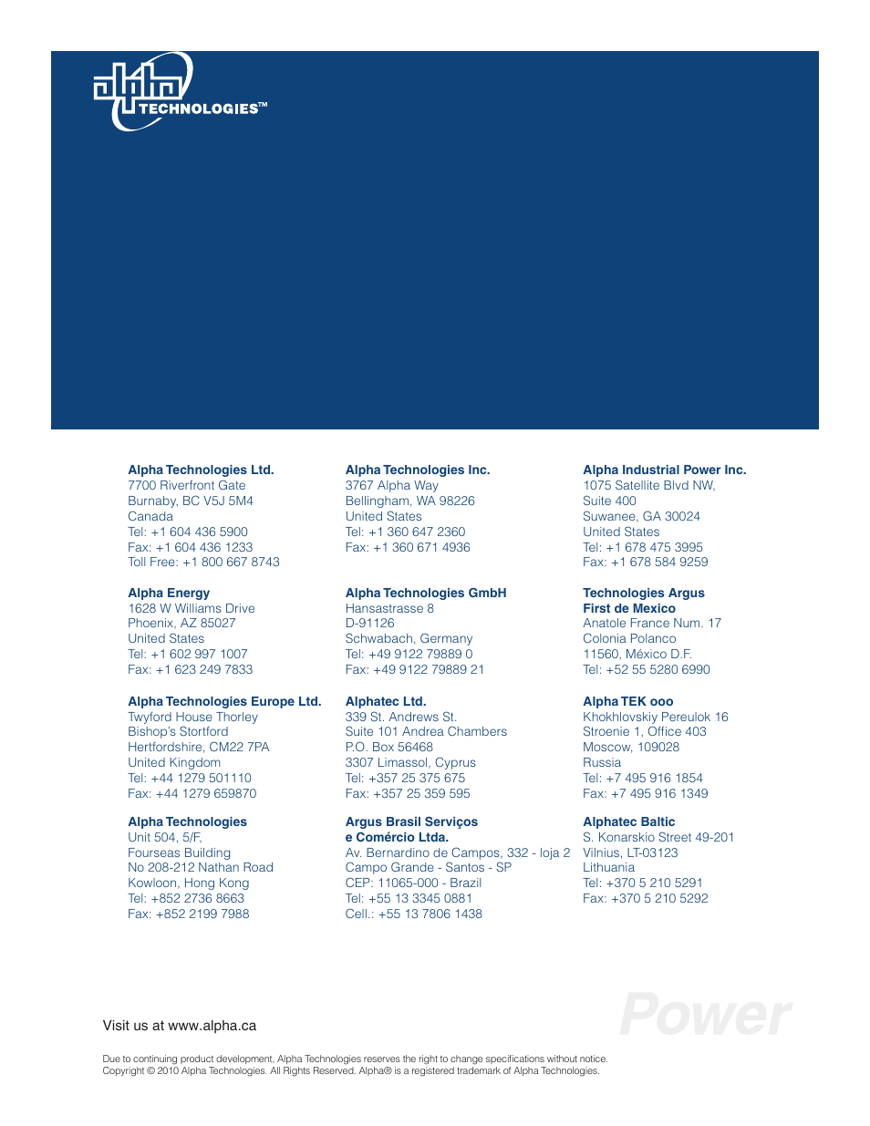 Alpha Technologies DCP03 300A User Manual | Page 40 / 40