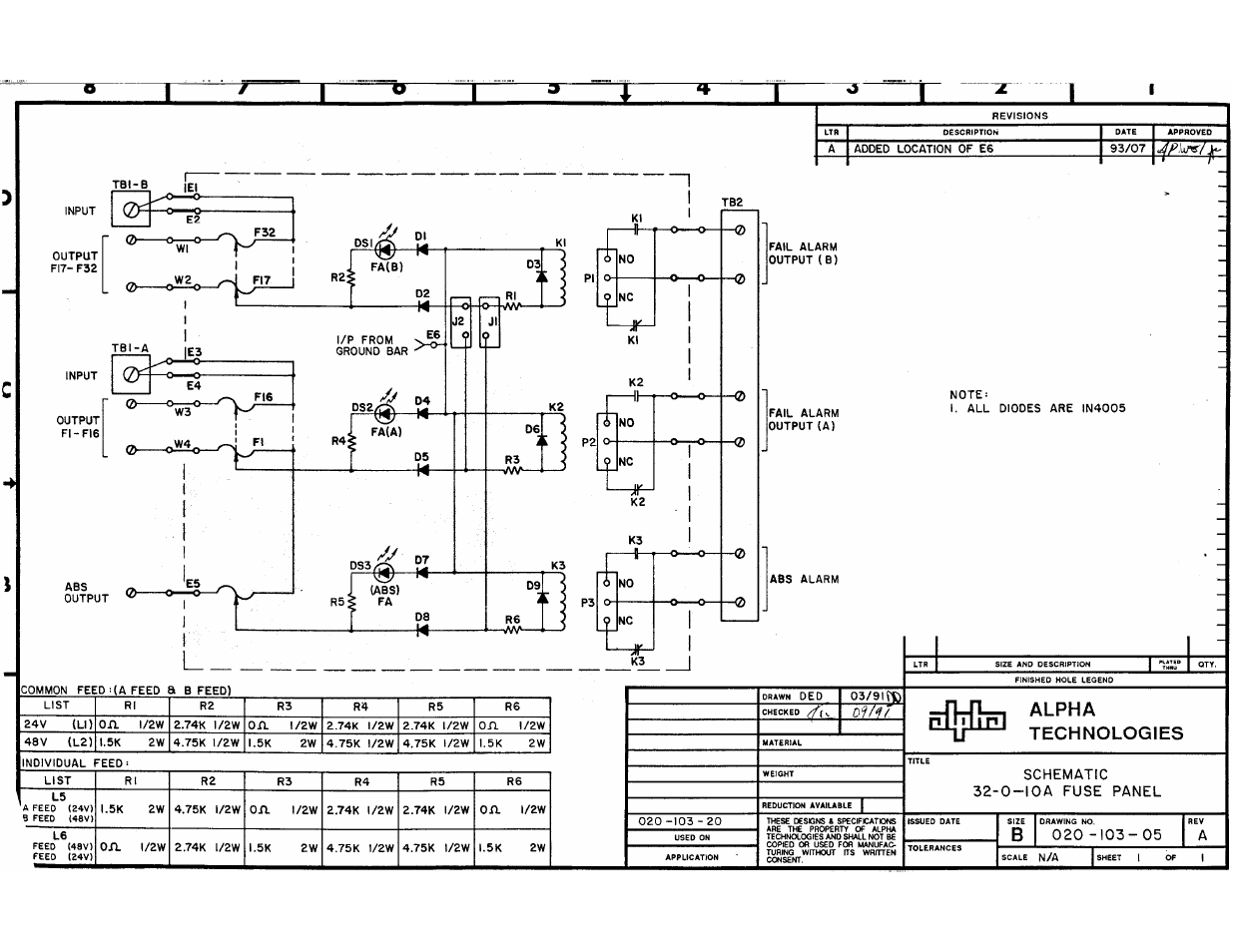 Schematic | Alpha Technologies 32-0-10A Fuse Panel User Manual | Page 16 / 18