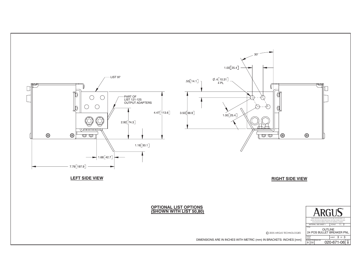 Right side view | Alpha Technologies Rear Access Bullet Breaker Panel, 23 User Manual | Page 18 / 26