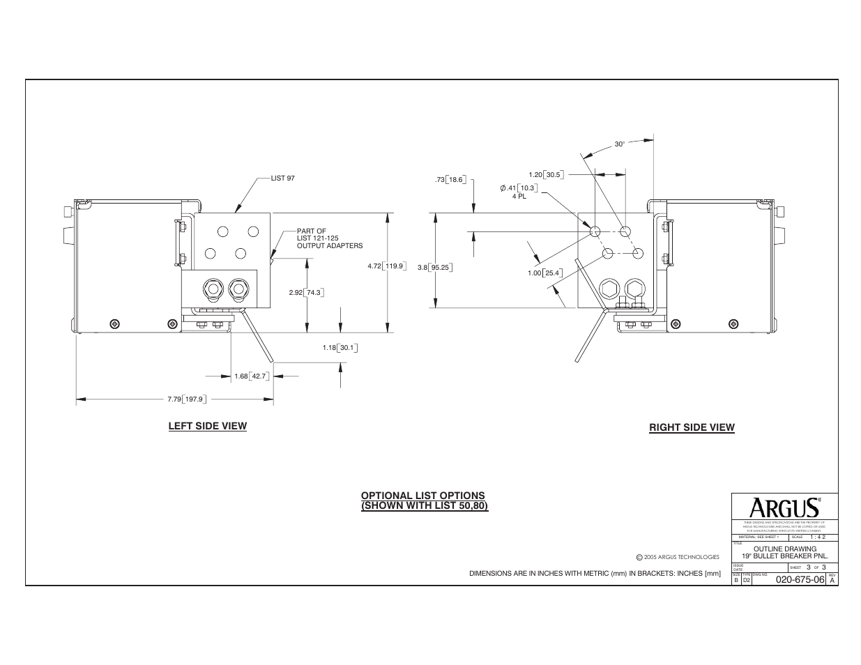 Right side view | Alpha Technologies Rear Access Bullet Breaker Panel, 19 User Manual | Page 18 / 26