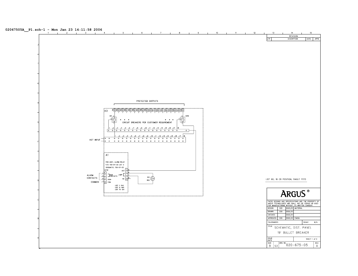 Schematic | Alpha Technologies Rear Access Bullet Breaker Panel, 19 User Manual | Page 22 / 26