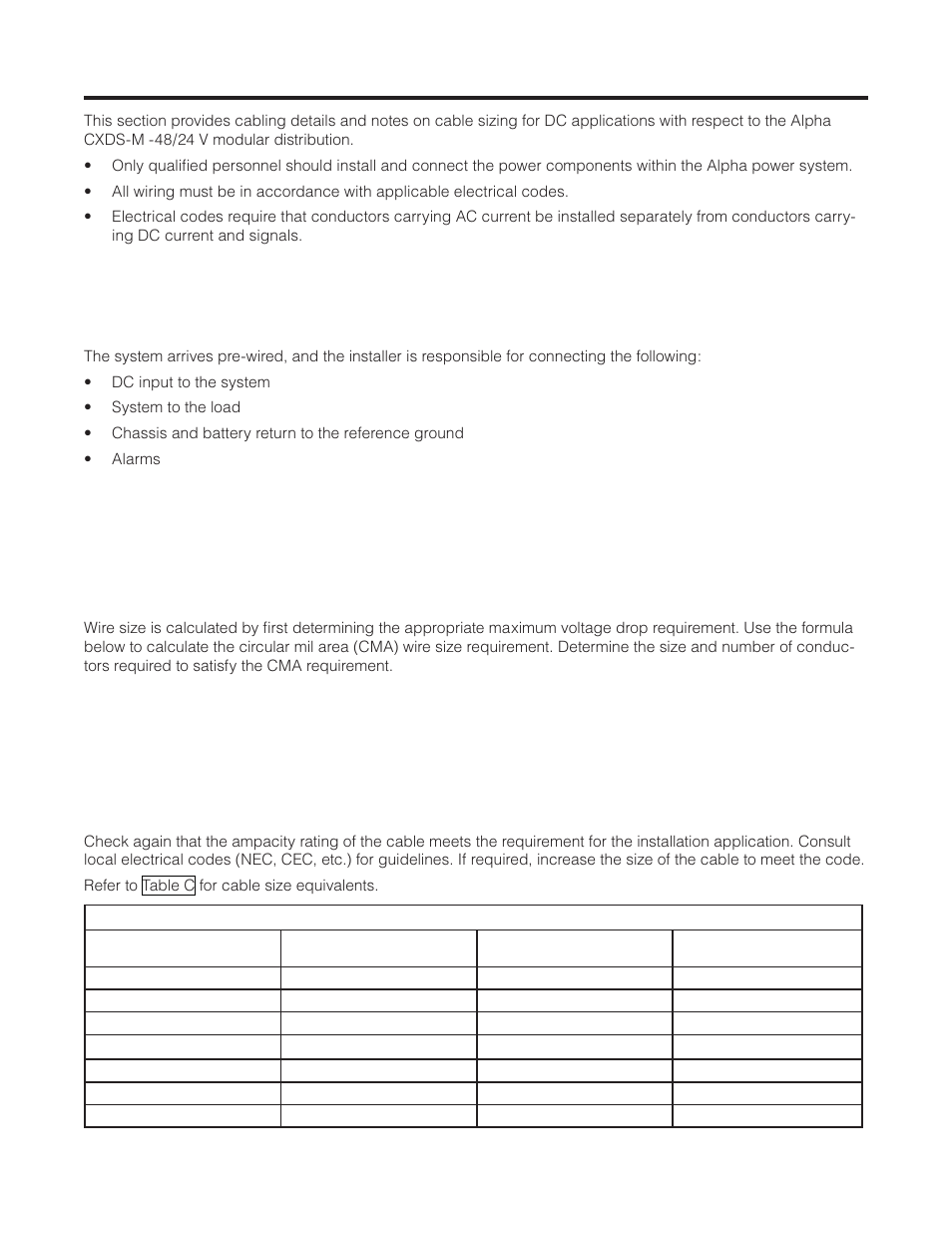 Installation - dc and grounding cables, 1 installation notes | Alpha Technologies CXDS-M 600_600-19 User Manual | Page 21 / 40