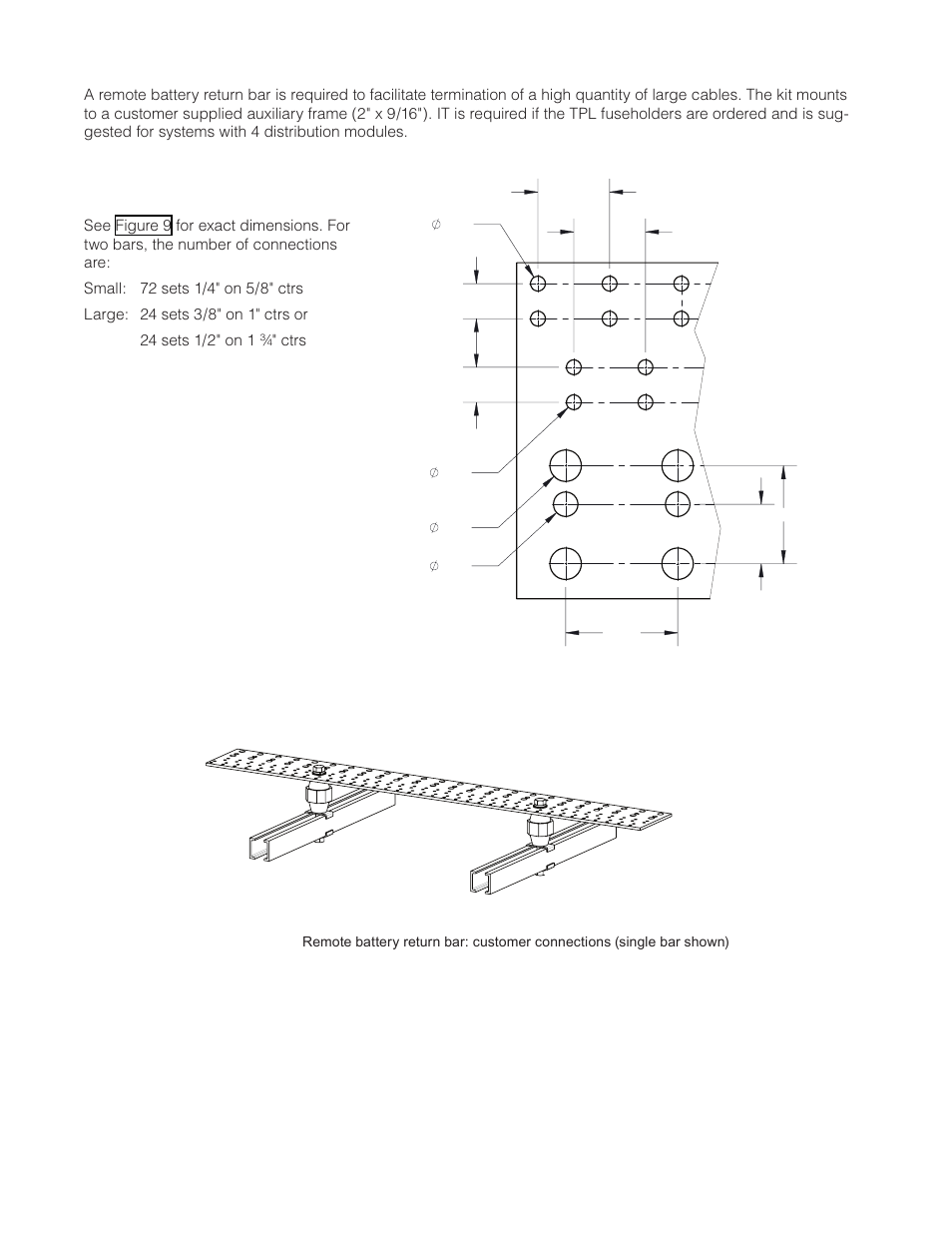 1 remote battery return bar kit (optional) | Alpha Technologies Cordex CXPS-M 48_24-1200_600A User Manual | Page 22 / 68