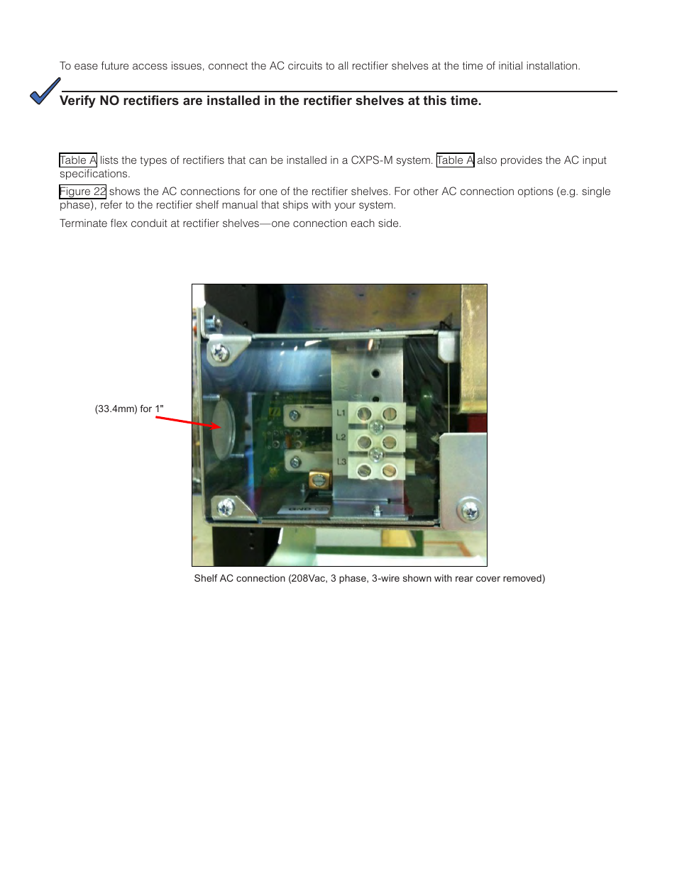 2 ac supply for the rectifiers | Alpha Technologies Cordex CXPS-M 48_24-1200_600A User Manual | Page 41 / 68