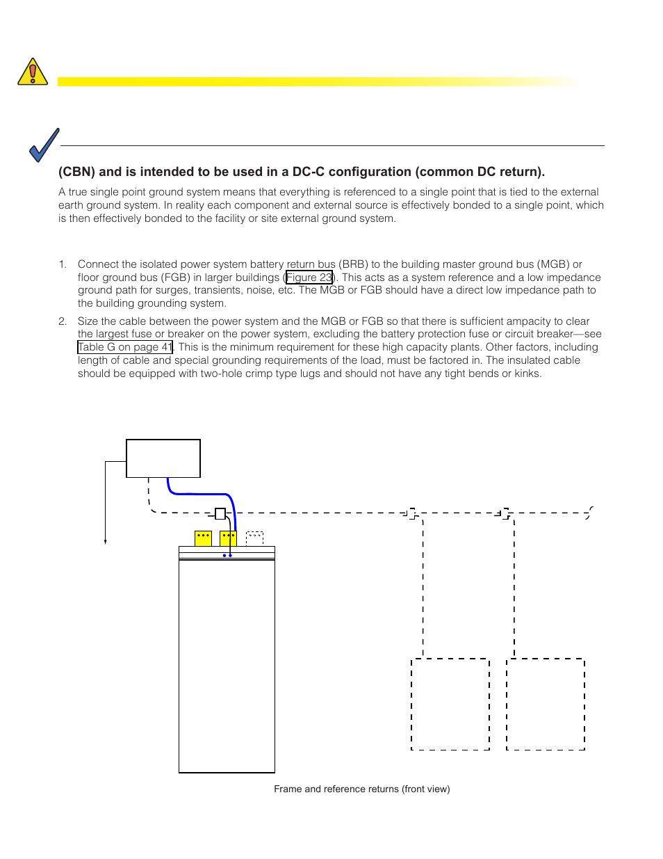 3 connecting the frame and reference grounds | Alpha Technologies Cordex CXPS-M 48_24-1200_600A User Manual | Page 42 / 68