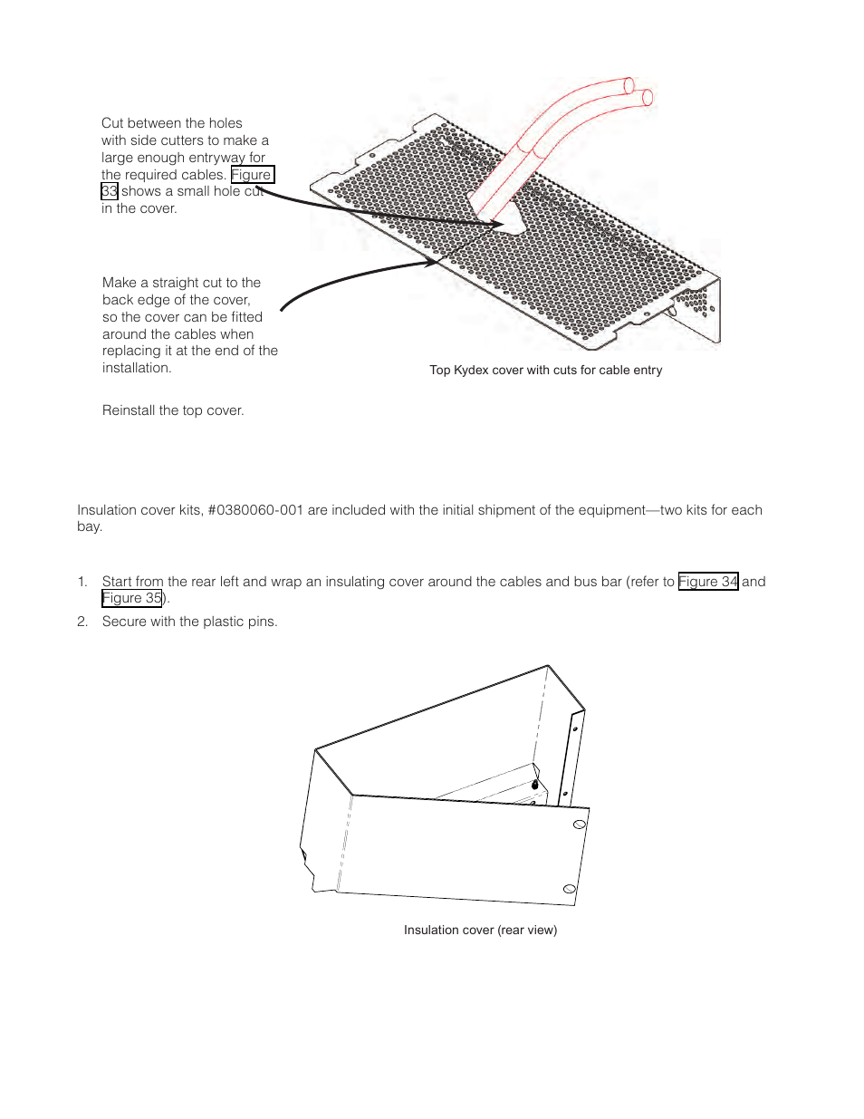 Figure 34 — insulation cover (rear view) | Alpha Technologies Cordex CXPS-M 48_24-1200_600A User Manual | Page 50 / 68