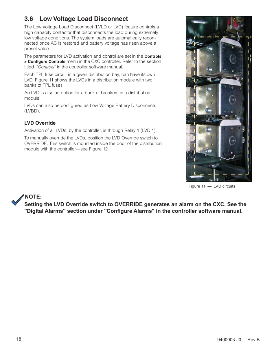 6 low voltage load disconnect | Alpha Technologies Cordex CXPS-D 48-2500_5000A User Manual | Page 20 / 64