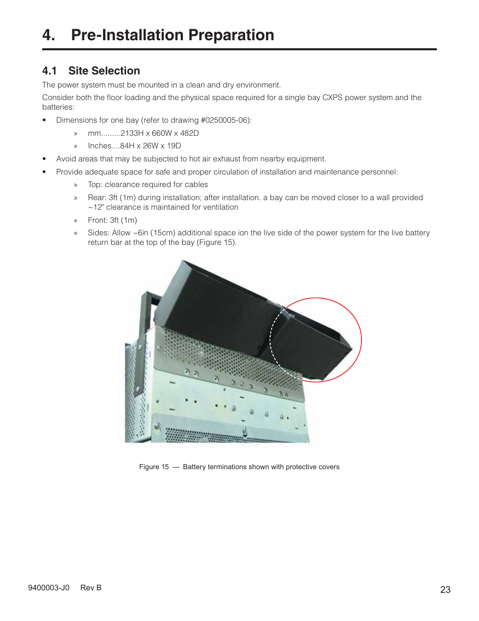Pre-installation preparation, 1 site selection | Alpha Technologies Cordex CXPS-D 48-2500_5000A User Manual | Page 25 / 64