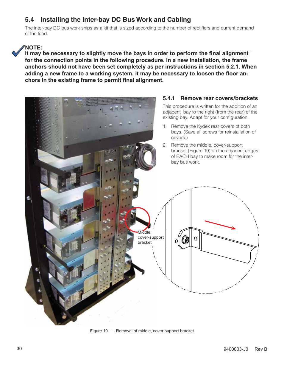 4 installing the inter-bay dc bus work and cabling | Alpha Technologies Cordex CXPS-D 48-2500_5000A User Manual | Page 32 / 64