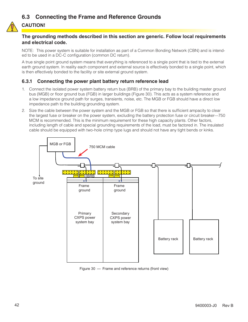 3 connecting the frame and reference grounds | Alpha Technologies Cordex CXPS-D 48-2500_5000A User Manual | Page 44 / 64