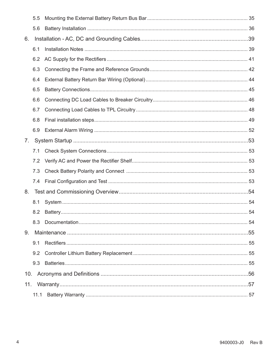 Alpha Technologies Cordex CXPS-D 48-2500_5000A User Manual | Page 6 / 64