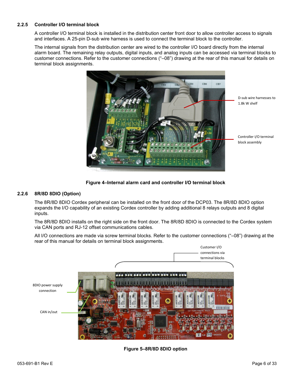 5 controller i/o terminal block, 6 8r/8d 8dio (option), Figure 5–4r/8d adio option | Alpha Technologies CXPS 48-1.2-225 48 Vdc User Manual | Page 14 / 52