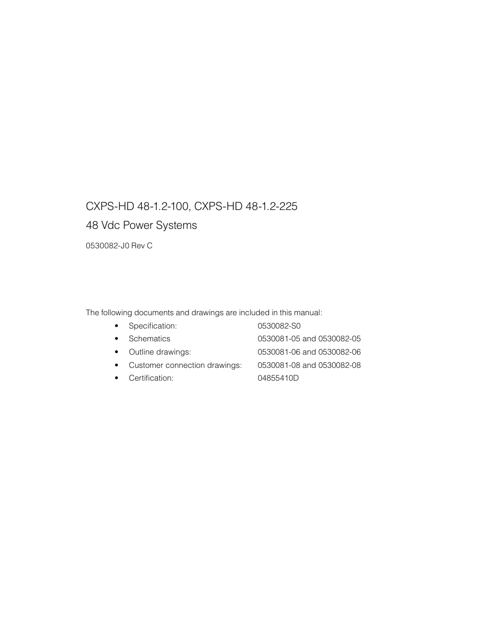 Alpha Technologies CXPS-HD 48-1.2-225 User Manual | Page 3 / 60