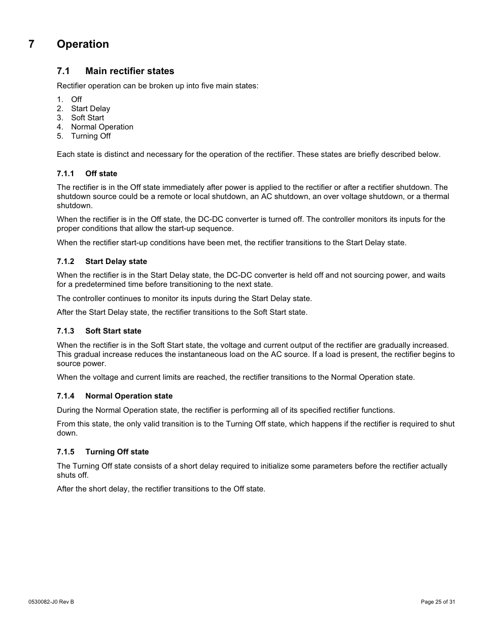 7 operation | Alpha Technologies CXPS-HD 48-1.2-225 User Manual | Page 33 / 60