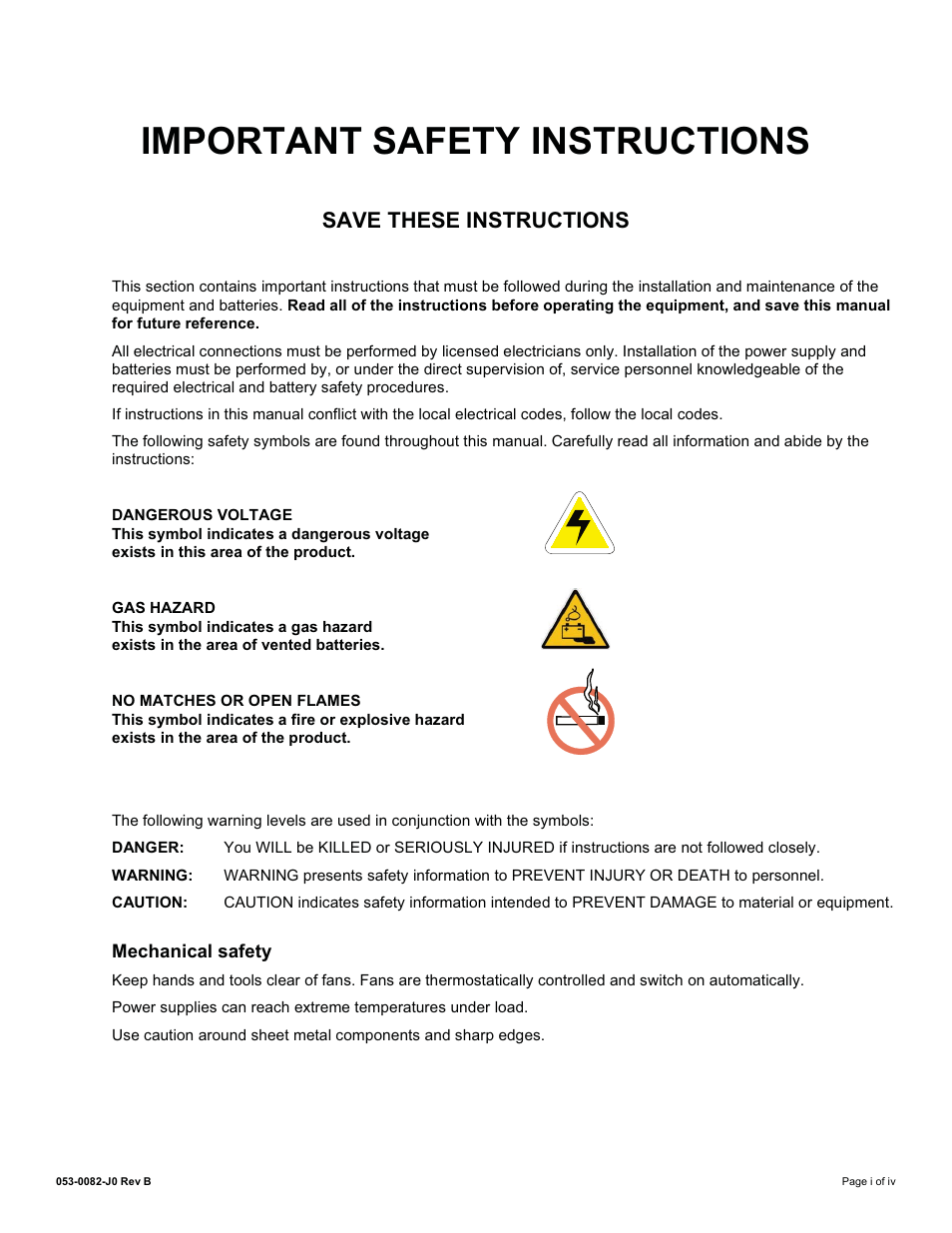 Important safety instructions | Alpha Technologies CXPS-HD 48-1.2-225 User Manual | Page 4 / 60