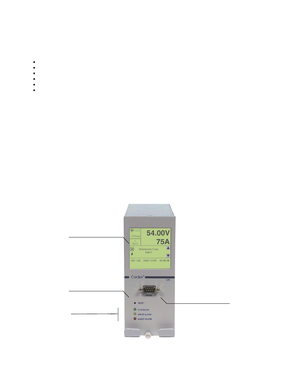 Cxcm features, Front panel, Display | Cxcm f, Eatures, 3 cxcm features, 1 front panel | Alpha Technologies Cordex 48-1kW 19 User Manual | Page 20 / 46