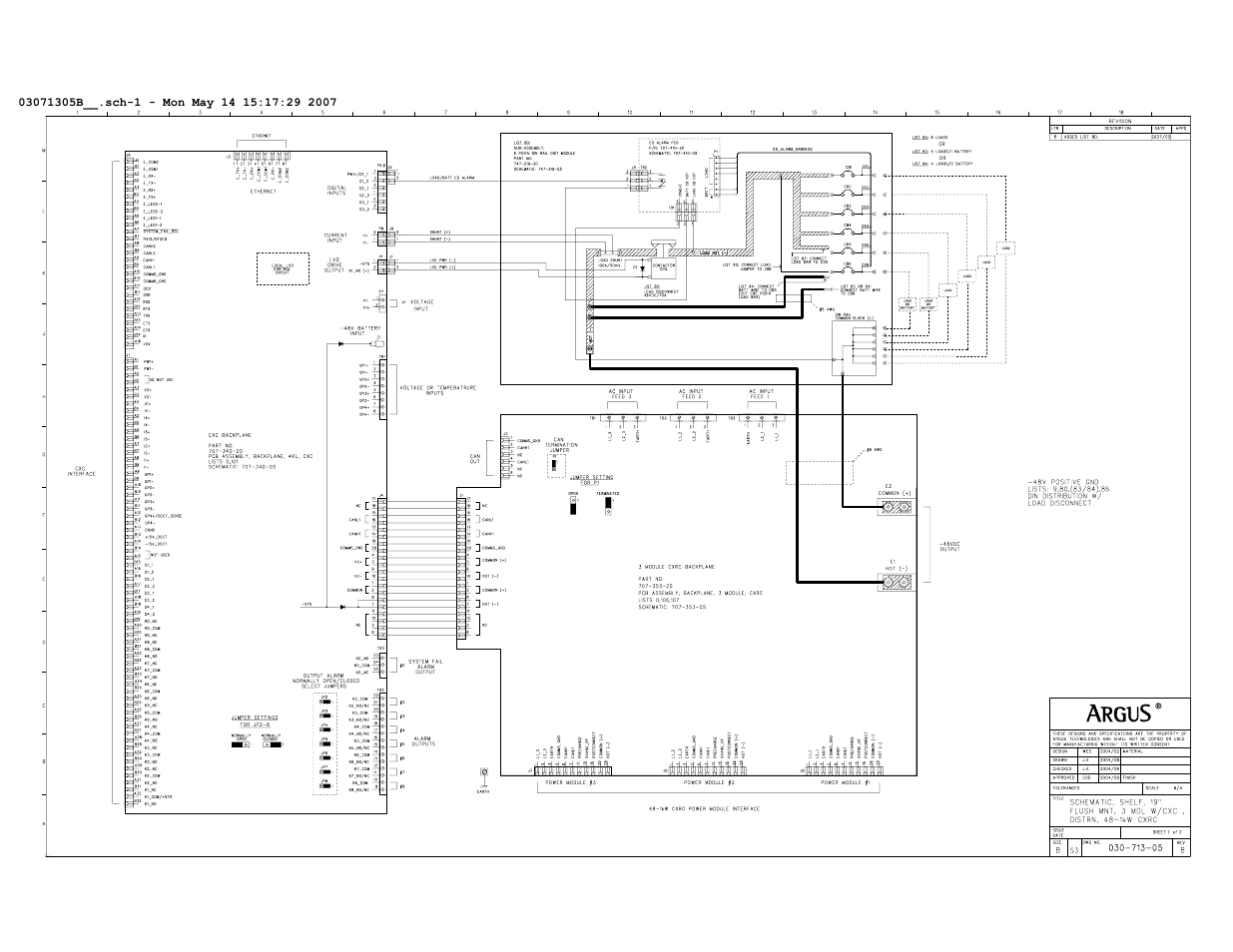 Schematic | Alpha Technologies Cordex 48-1kW 19 User Manual | Page 38 / 46